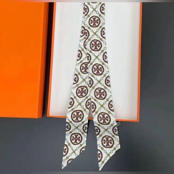 Tory Butch Silk Twilly Scarf - Picture 2 of 4